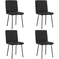 vidaXL Eetkamerstoelen 4 st kunstleer zwart