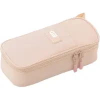 Soho - Luxe Etui Bakmodel XL - Pennenzak - Penetui - Voorzien van dubbelvak - Met interne organizer - 24x12cm - GB Pastel - Oranje