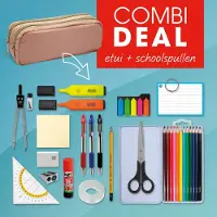 Soho - Etui XL + Vulling - Grote etui met diverse opbergmogelijkheden - Inclusief complete vulling - In 1 klik klaar voor het nieuwe schooljaar - DUNE - Roze