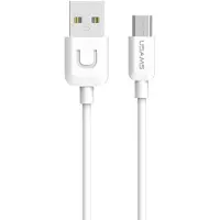 Usams U-Turn Serie - microUSB Kabel - 1m - Wit - 2A Laadstroom