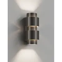 HiPP Wandlamp Design Simar Half Rond PVD Gunmetal 3000K Dimbaar IP44