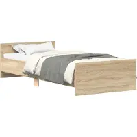vidaXL Bedframe met hoofdeinde Sonoma Eiken Bewerkt hout