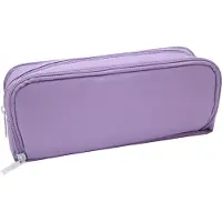 Soho - Luxe Etui Allround XL - Pennenzak - Penetui - Voorzien van dubbelvak - Met interne organizer - 22x10cm - GB STRIPES - Paars