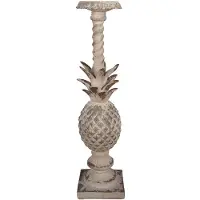 Clayre & Eef Kandelaar 13x13x50 cm Beige Keramisch materiaal