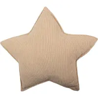 Clayre & Eef Sierkussen Ster 53x5x53 cm Beige Polyester