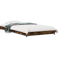 vidaXL Bedframe Gerookt eiken 80 x 200 cm Bewerkt hout