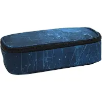 Soho - Luxe Etui Bakmodel XL - Pennenzak - Penetui - Voorzien van dubbelvak - Met interne organizer - 24x12cm - GB SCRATCH - Blauw