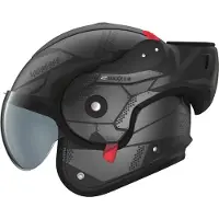 ROOF - RO9 BOXXER 2 KENDO MATT BLACK - STEEL - Maat L - Systeemhelmen - Scooter helm - Motorhelm - Zwart - ECE 22.06 goedgekeurd - Scooterhelmen mannen en vrouwen.