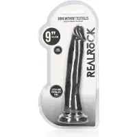 Realrock Realistische Dildo zonder ballen 24.4 cm - Zwart