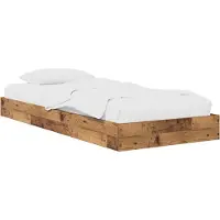 vidaXL Vloerbedframe Oud hout 80 x 200 cm Bewerkt hout