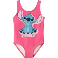 Name it Meisjes badpak nmfmodina stitch ronde hals karmijn