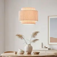 LumenXL Hanglamp Tressa met stoffen kap - beige