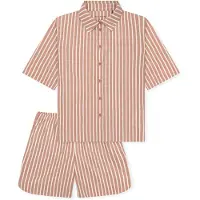 Schiesser Pyjama 'Selected Premium' rood / oranjerood / wit