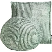 Beliani MARANTA - Sierkussen set van 2 - Groen - Corduroy