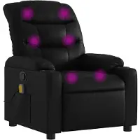 vidaXL Massagestoel van zwart kunstleer