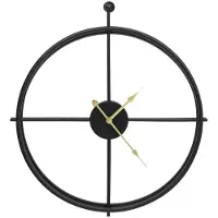 vidaXL Wandklok 52 cm ijzer zwart