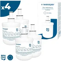 Wessper 4-voudige waterfilter vervanging voor Samsung DA29-00003A/F/G – Geschikt voor side-by-side koelkasten
