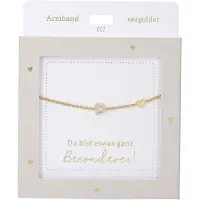 Depesche armband goud met D-hanger en hartje - vriendschapssieraad.