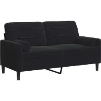 vidaXL Tweezitsbank met sierkussens 140 cm fluweel zwart