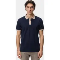 Scotland Blue poloshirt v-hals donkerblauw