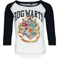Harry Potter Shirt met lange mouwen - Hogwarts - Grunge - S tot XXL - voor Vrouwen - wit-zwart | Maat L