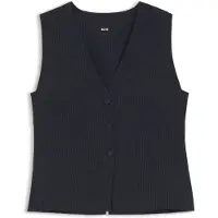 BOSS Slim-fit gilet van stretchcrêpe met krijtstrepen Maat 36