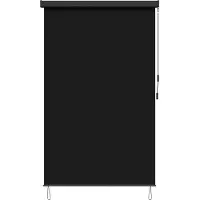 vidaXL Rolgordijn Zwart 60 x 250 cm Stof en Aluminium