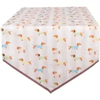 Clayre & Eef Tafelloper 50x160 cm Beige Katoen