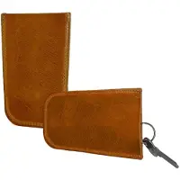 Boodz Leren Klok Sleuteletui Cognac