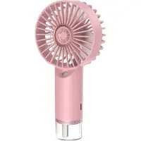 VHV - Mini ventilator met mistfunctie - handventilator USB oplaadbaar - draagbare verkoeler USB oplaadbaar met mistfunctie roze - voor camping, kantoor, reizen en warme dagen