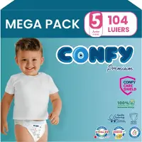 Confy Premium - Luiers Maat 5 (11-18kg) - 104 Luiers - Mega Pack
