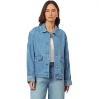 Scotch & Soda Crop Chore Jacket Sag Harbor Maat: S | Spijkerjassen Outlet | Dames | Blauw