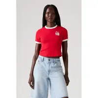 Levi's Graphic Mini Ringer Tee Maat: XS | Tops Outlet | Dames