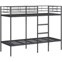 vidaXL Stapelbed zonder matras 80x200 cm staal zwart