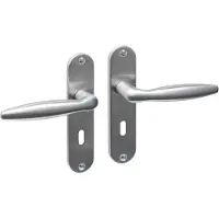 Intersteel deurklink Jupiter basic op ovaal schild 185x41mm SL56 rvs