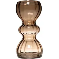 Hakbijl Glass Yves Swirl Buikvaas taupe Ø12xh25cm taupe Keramiek Vaas