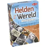 Tactic Helden van de Wereld – Educatief spel – Leer wereldberoemde personen – 185 Kaarten – 6 Speelborden met werelddelen