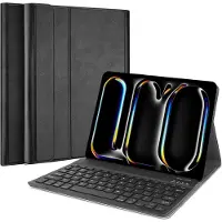 Just in Case tablet Hoes met Toetsenbord geschikt voor iPad Pro 11 (2022) / Pro 11 (2021) - QWERTY Spanish Bluetooth Keyboard Case - Zwart