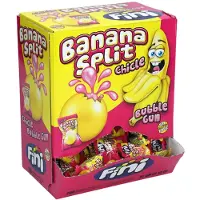 Fini - Banana Split Bubble Gum - 200 stuks