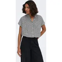 ONLY Blouse 'ONLSitala' zwart / zwart gemêleerd / offwhite