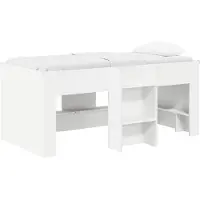 vidaXL Kinderhoogslaper Wit 80 x 160 cm Bewerkt hout