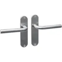 Intersteel deurklink Luzern basic op ovaal schild 185x41mm blind rvs
