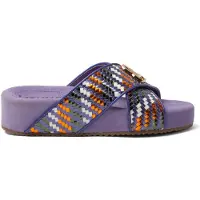 Lazamani Slippers Dames Paars Leer Maat 39
