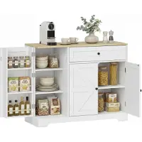 HOMCOM Buffetskast-MDF-100L x 40B x 81H cm-Wit