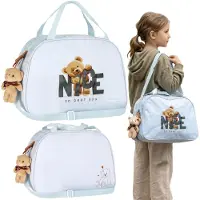 Starpak Beertje, meisjesmodel, ruime sport-/reistas met schouderriem voor meisjes, inclusief sleutelhanger 39x16x27cm