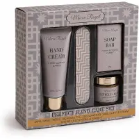 HEM Luxe Handverzorgingsset – Handcrème, Zeep, Nagelriemcrème & Nagelvijl – Wellness Verzorgingsset – Cherry Blossoms & Amber – Inclusief Microvezeldoekje