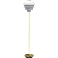 BELID Valencia Vloerlamp Flat White / Messing - Vloerlampen Metaal Brass - 3212091