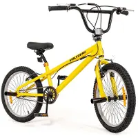 Thunder VOLTURI Freestylefiets 20 Inch - Freestylefiets met 360° Rotor & 4 Pegs - Kinderfiets voor Jongens en Meisjes - Geel