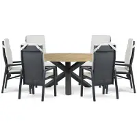 Lifestyle Garden Furniture Lifestyle Vivaro/Rockville 160 cm dining tuinset 7-delig