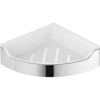 Aqualine Samba Hoek doucheplanchet 21,8x6,3x21,8cm, gepolijst RVS